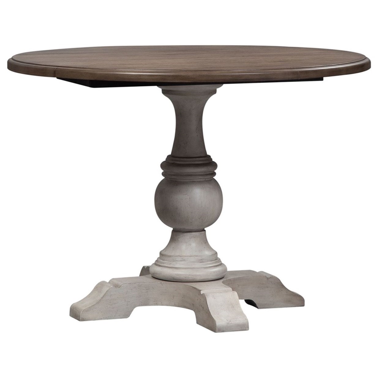 Liberty Furniture Cottage Lane TwoTone Drop Leaf Table with Turned